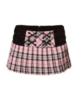 Tartan Minirock Rosa -Halloween Kostüme Rabatte tartan minirock in rosa schulmaedchen lolita minirock gothic fashion 660609 2