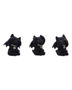 Drei Weise Vampir Kätzchen Figuren 3er Set -Halloween Kostüme Rabatte three wise vampuss vampir kaetzchen drei weise vampir kaetzchen halloween tischdeko gothic homeware 54582 04