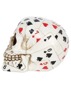 Totenkopf Mit Pokerkarten Design -Halloween Kostüme Rabatte totenkopf mit pokerkarten design totenschaedel mit spielkarten motiv dead mans hand skull 17099 03