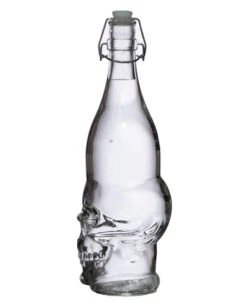 Totenschädel Wasserflasche Mit Bügelverschluss 1L -Halloween Kostüme Rabatte totenkopf wasserflasche mit buegelverschluss totenschaedel wasserflasche skull water bottle gothic deko 54611 04