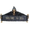 Welcome To Hell Türschild Groß 2 Welcome To Hell Türschild Groß -Halloween Kostüme Rabatte tuerschild tod welcome to hell willkommens schild fuer gothic wohnstil halloween deko 28139