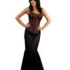 Bodenlanger Bahnenrock Schwarz -Halloween Kostüme Rabatte viktorianisches bleistift kleid edler gothic rock schwarzer burleska rock mit spitze 660505