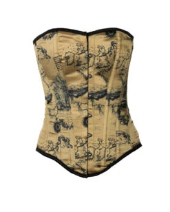 Landkarten Vollbrust Korsett