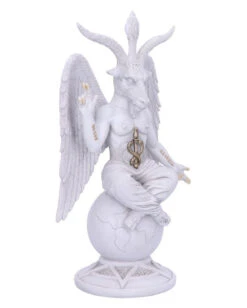 Weiße Baphomet Figur Mit Flügel 25cm -Halloween Kostüme Rabatte weisse lord baphomet figur white lor baphomet figurine gothic deko gothic wohnaccessoire 50948 04