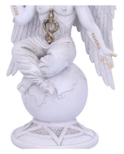 Weiße Baphomet Figur Mit Flügel 25cm -Halloween Kostüme Rabatte weisse lord baphomet figur white lor baphomet figurine gothic deko gothic wohnaccessoire 50948 06